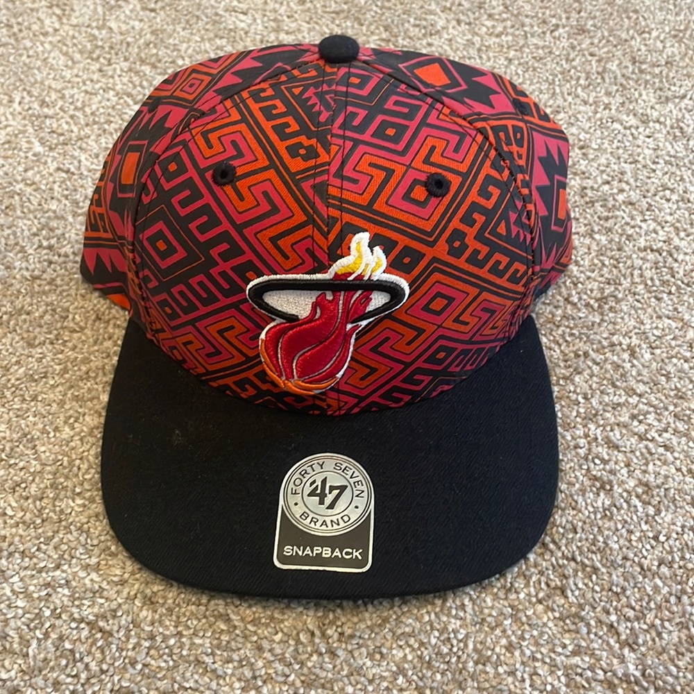 NWT NBA Miami Heat New Era Adjustable Men’s Cap 47 Brand